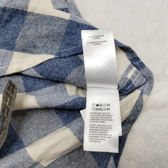 Lucy brand Saturday stretch plaid flannel shirt men's size medium bnwt - Picture 7 of 14